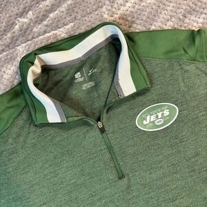 Nike NFL New York Jets Dri-FIT Quarter Zip Pullover Green Mens XXL 2XL‎